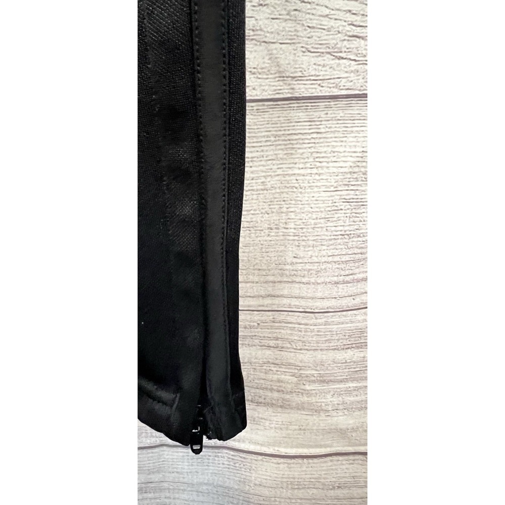Adidas Pants Mens Small Black Tapered Track Joggers Ankle Zip Athletic‎ Reg Fit - Picture 5 of 12
